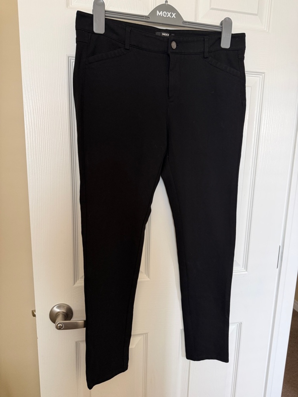 Mexx Metropolitan Black Straight-Leg Stretch Pants